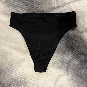 target high waist bikini bottom black